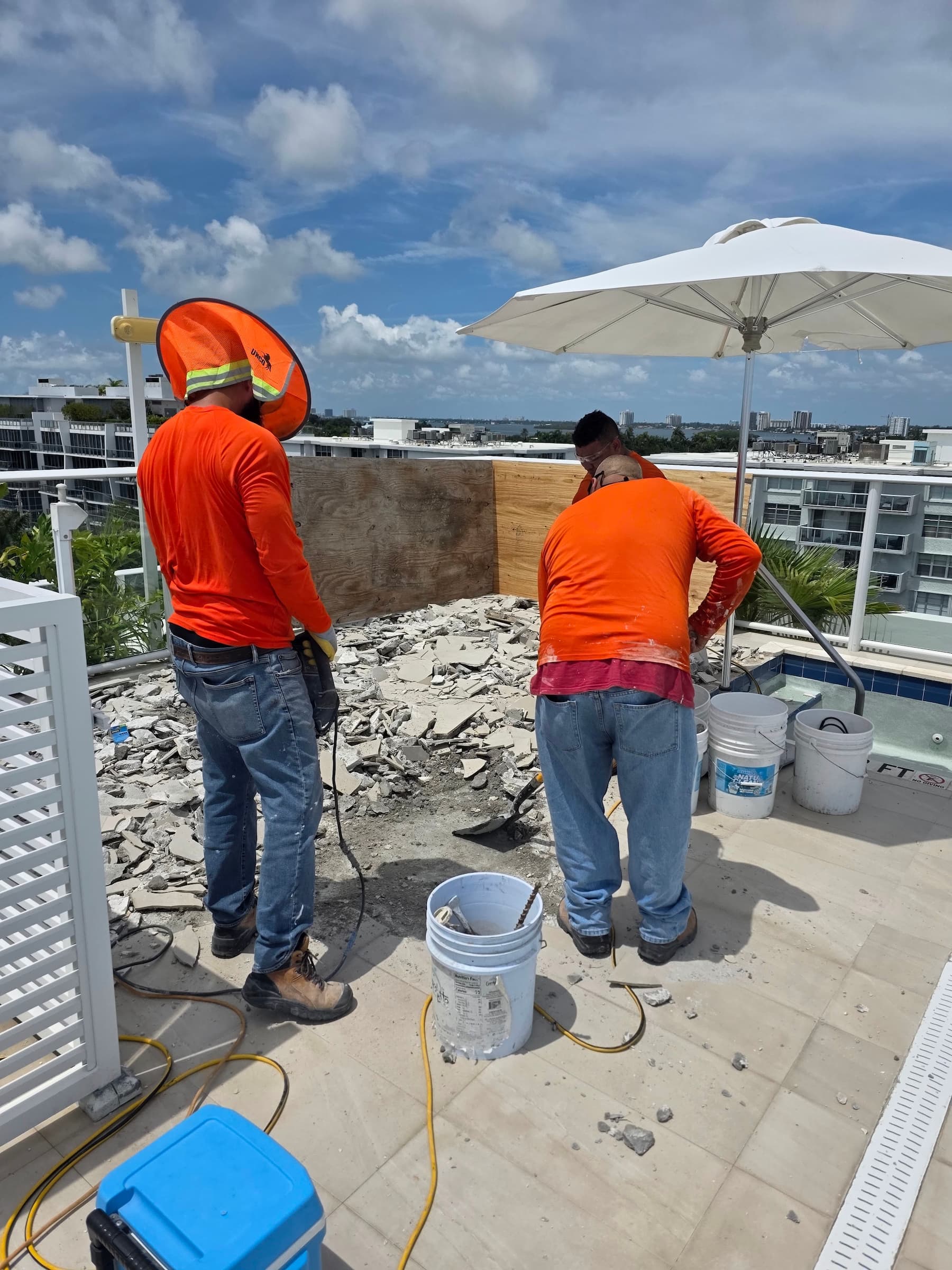 Pearl House Pool Deck restoration work
