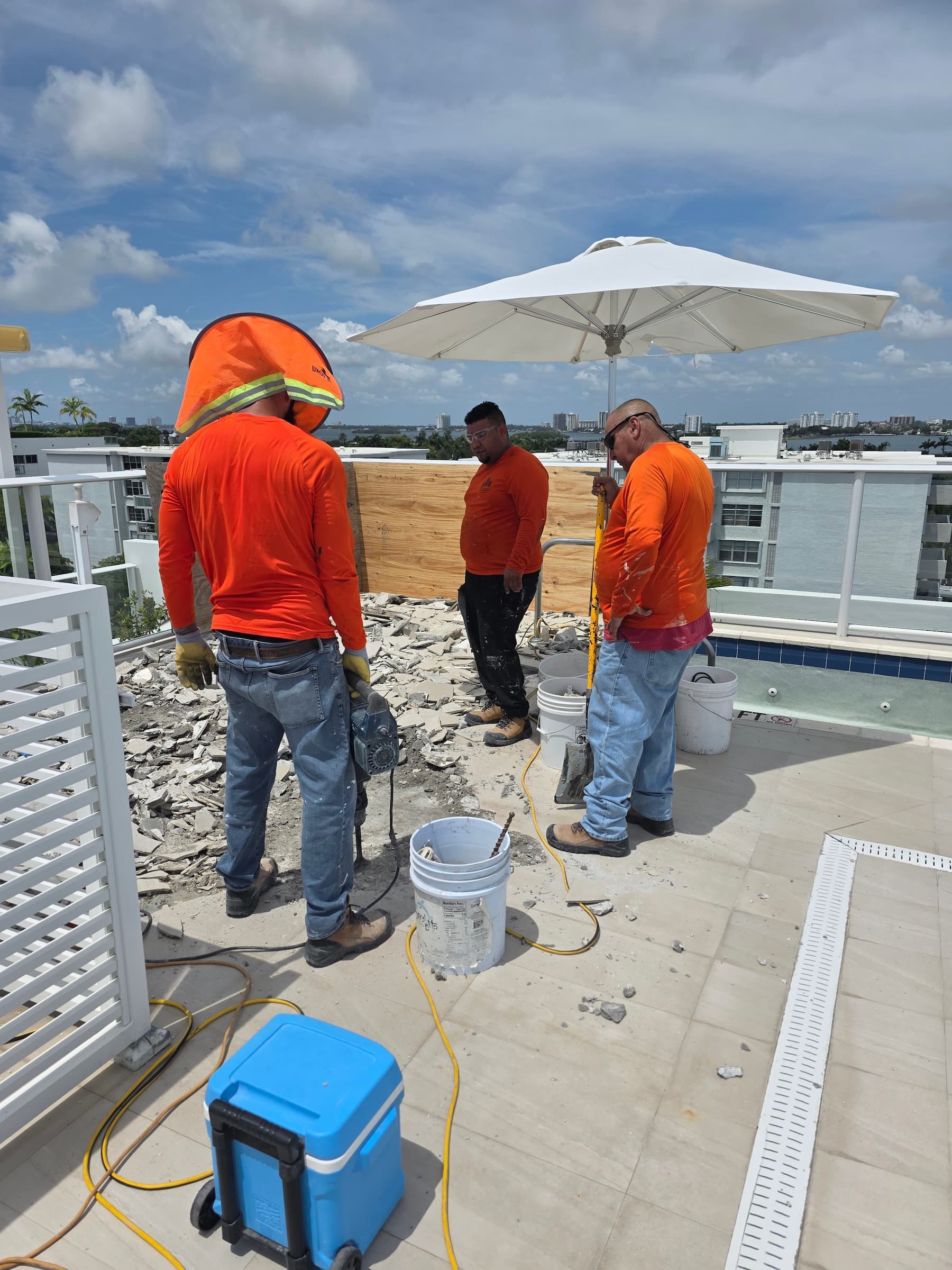 Pearl House Pool Deck restoration work